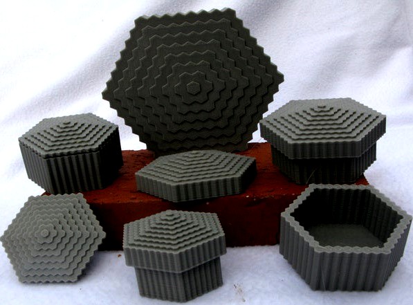 A Decorative Hexagonal Container