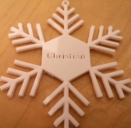 Customizable Snowflake Ornament