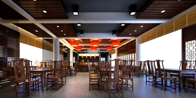 Restaurant Spaces 059 3D Model