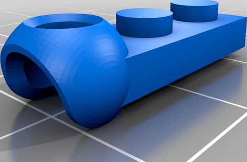 Interlocking Brick System to ModiBot adapter.