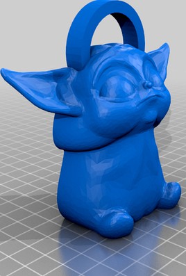Baby Yoda Ding Ding Keychain