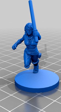 Blindfolded female jedi