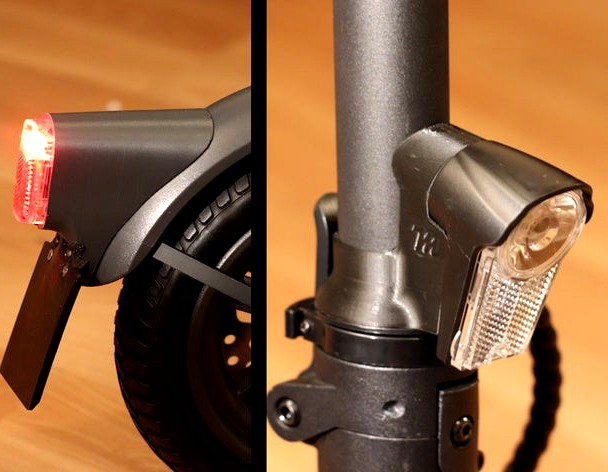 Light and Licence Plate Mount for ESA 5000 Scooter - M365