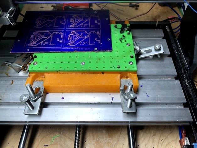 PCB milling alignment pin grid for 3018 CNC