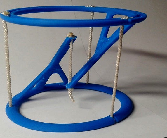 tensegrity - tension string structure 3d model