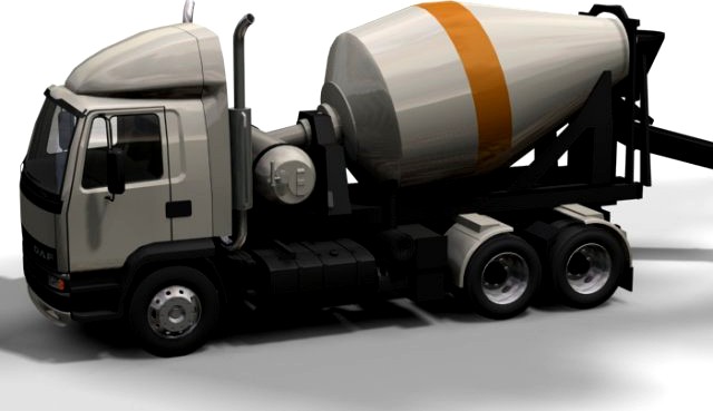 DAF Cement Mixer 3D Model