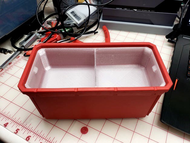 packout large rectangle bin stackable divider