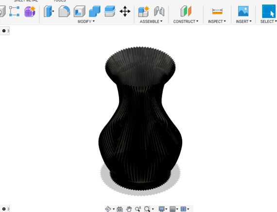 Ridged Vase