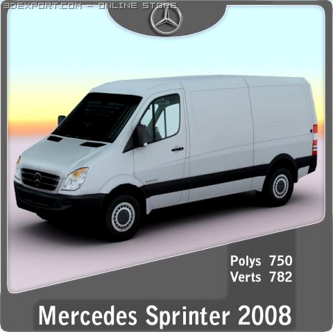 2008 Mercedes Sprinter 3D Model