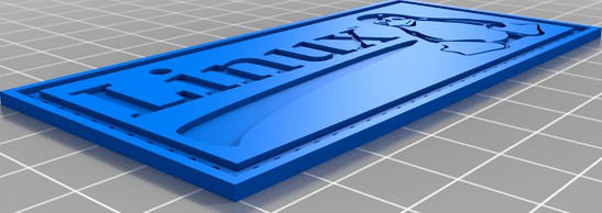 Perforated Linux Logo Badge