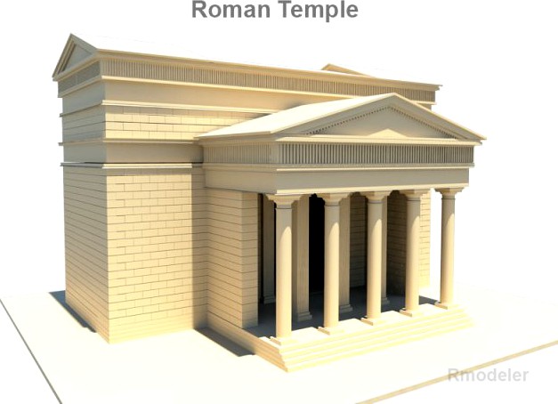 Roman Temple 3D Model