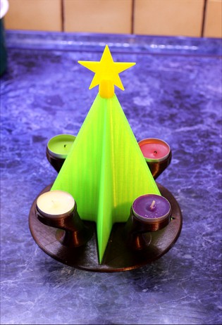 Advent tea candle holder