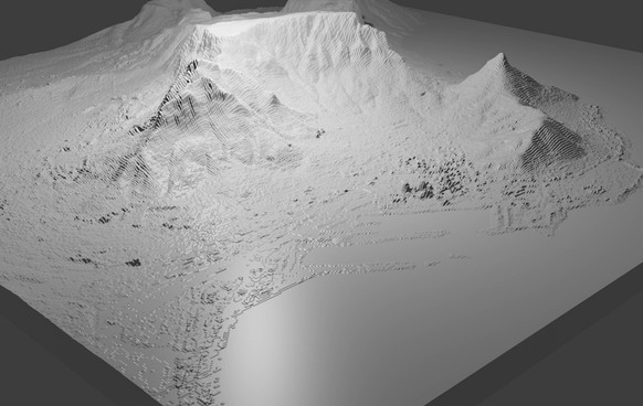 Table Mountain elevation model