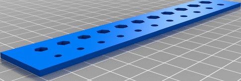 Calibration Plate for Metric Nuts and Bolts