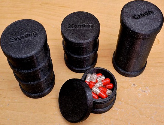Pill Containers, Stack-able