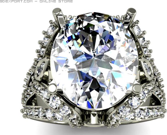 Engagement ring 3D Model