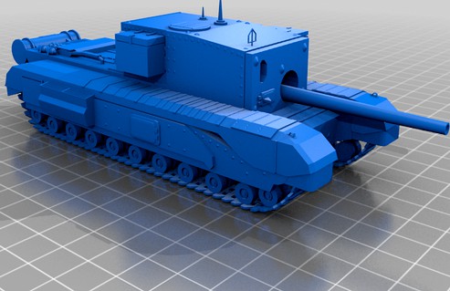 Churchill Gun Carrier Gc With Two Different Guns 3d Model