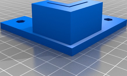 Holder to make Shelves with aluminium angular rods and a single Bolt