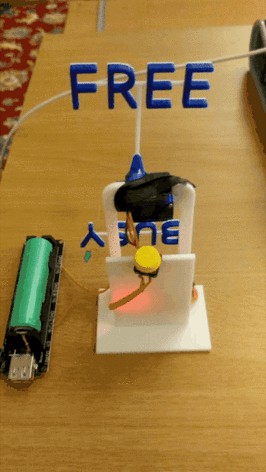 Busy or Free Desk Sign - Arduino Nano with 9g Servo