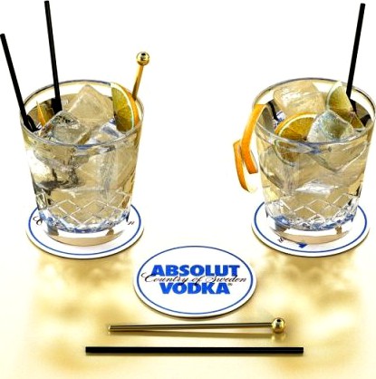 Vodka Cocktail Glass 3D Model