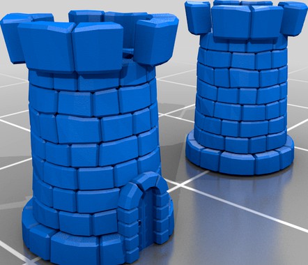 Medieval tower low poly