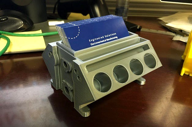 V8 Engine Block Card Holder