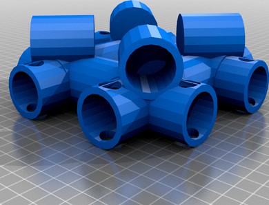 3/4" PCV Cross with 4 Arm Spinner