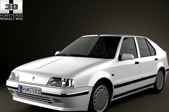 Renault 19 5door hatchback 1988 3D Model