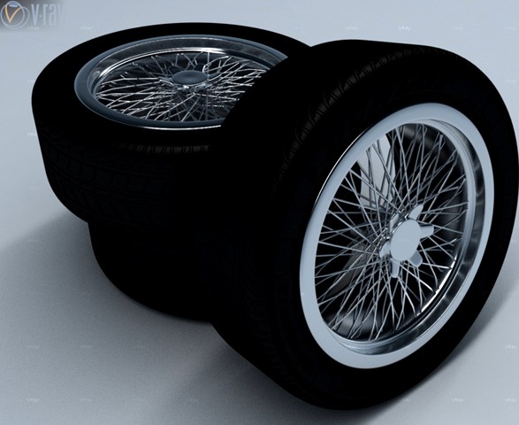 Wheel for muscle car 3D Model