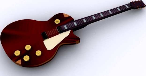 Gibson Les Paul Styled Guitar 3D Model