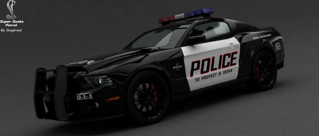 Mustang Shelby GT500 Super Snake Police patrol 3D Model