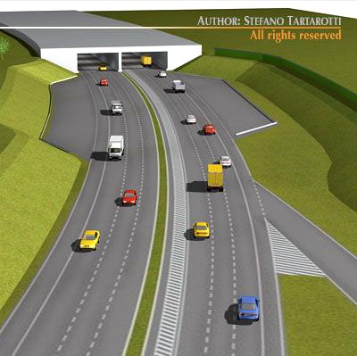 Highway scene 3D Model