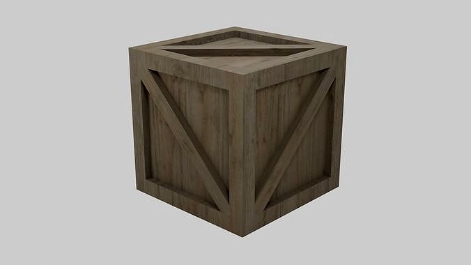 Low Poly Wooden Crate