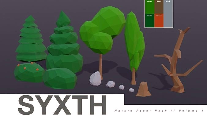 SYXTH - Low Poly Nature Asset Pack - Volume 1 -