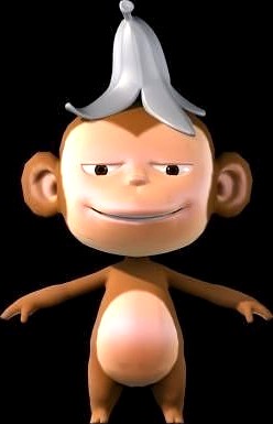 Cute little monkey model with IK binding