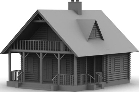 Rustic Cabin 3D Model