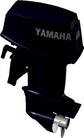 Outboard Motor Yamaha 40HP 3D Model