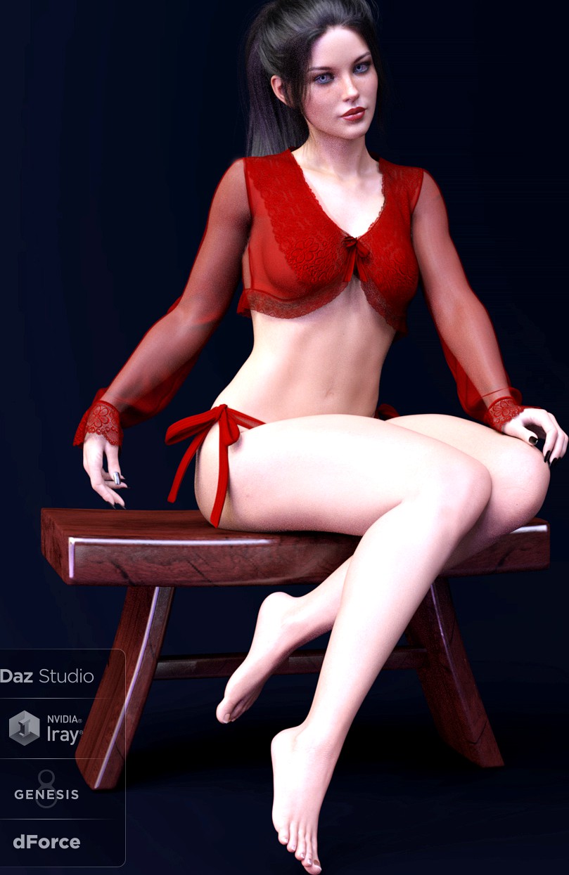 X-Fashion Romantic Lingerie for Genesis 8 Female(s)