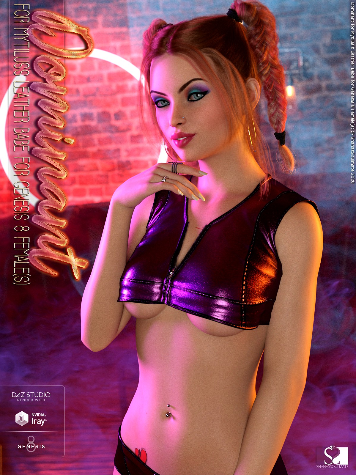 Dominant for Leather Babe Outfit Set for Genesis 8 Female(s)
