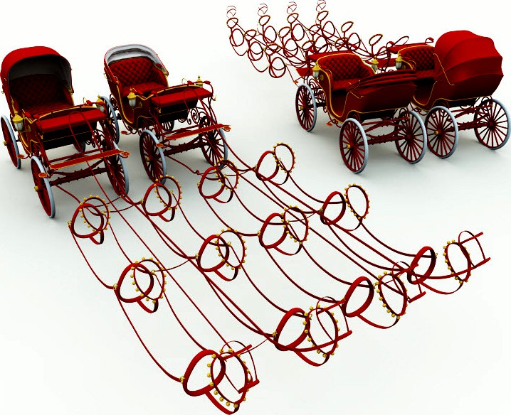 Christmas Phaeton Carriage for Poser