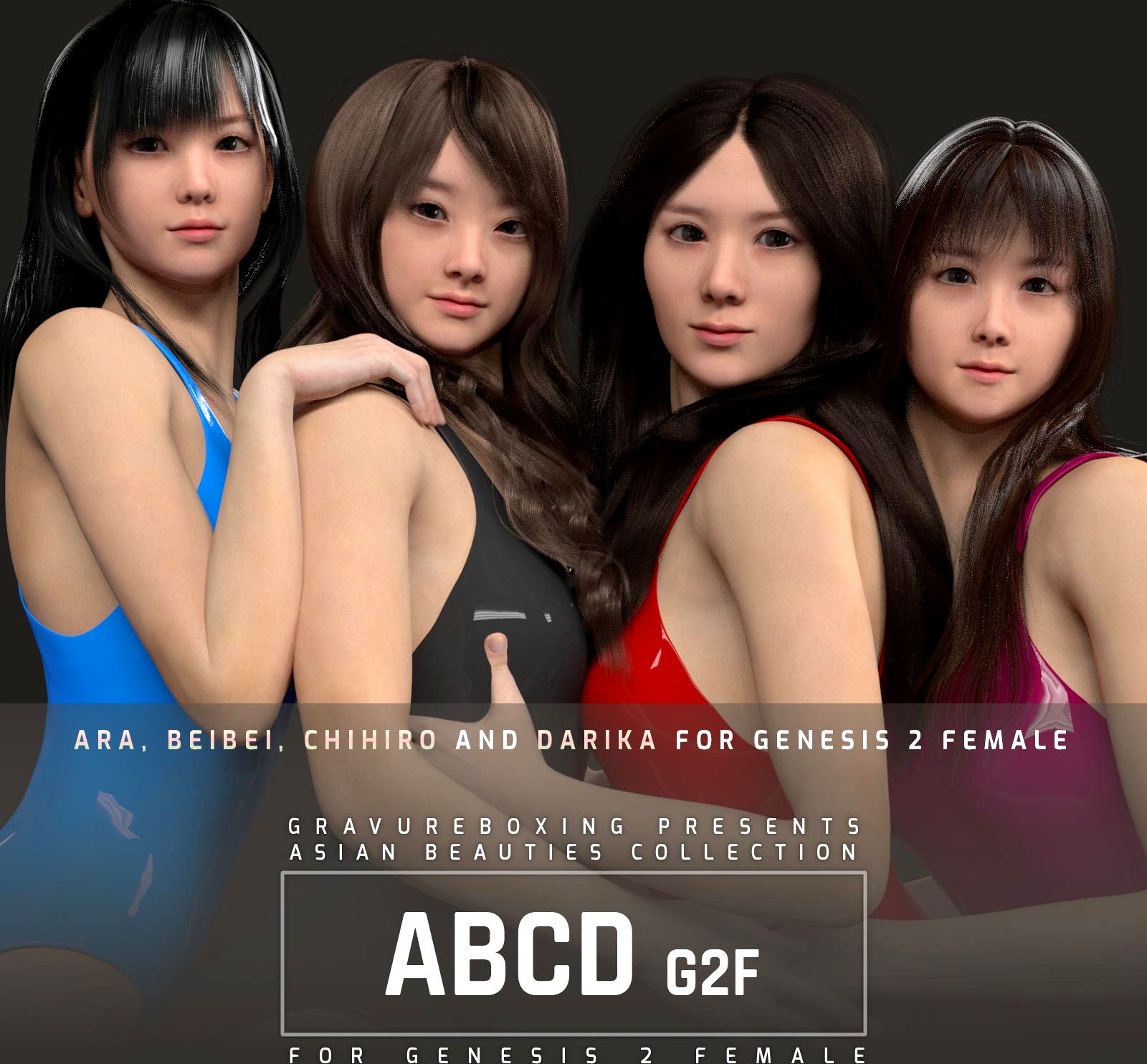 ABCD G2F HEAD MORPHS ONLY for Genesis 2 Female