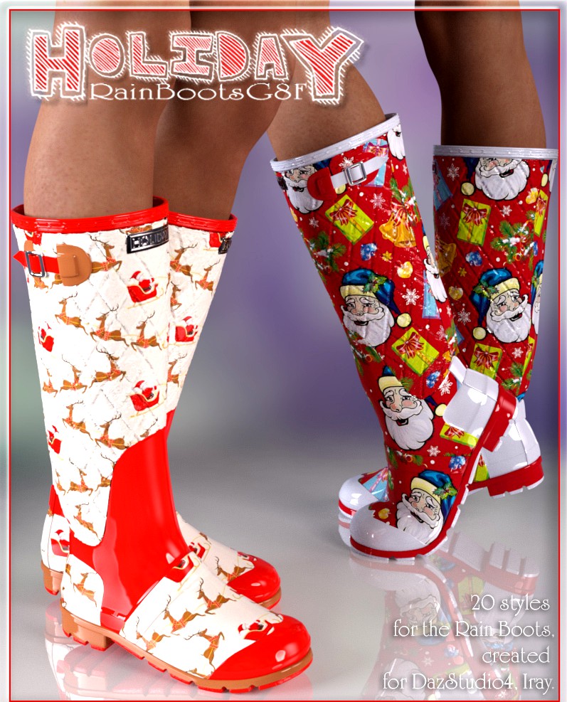 Holiday Rain Boots G8F