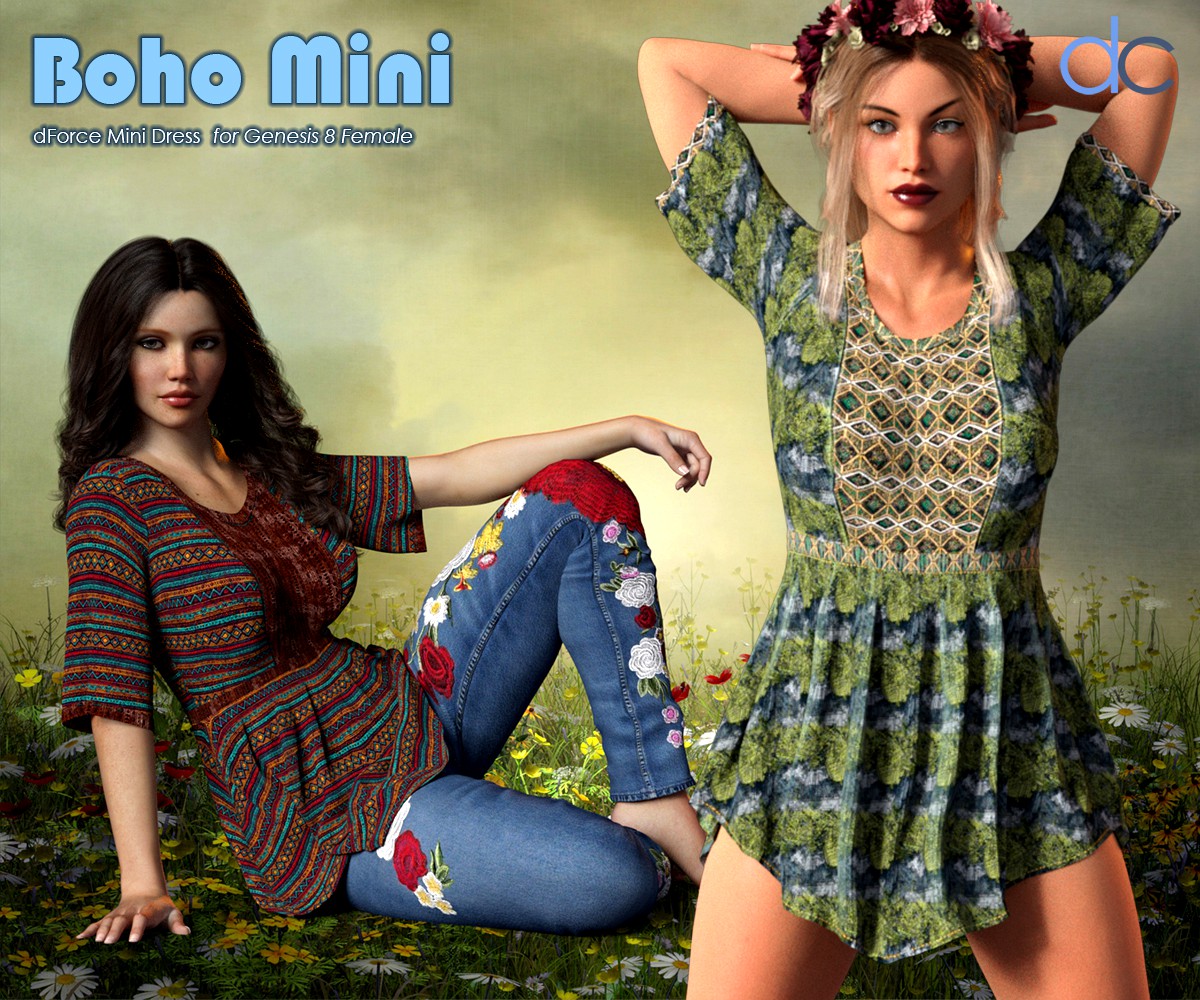 DC-Boho Mini dForce for Genesis 8 Female