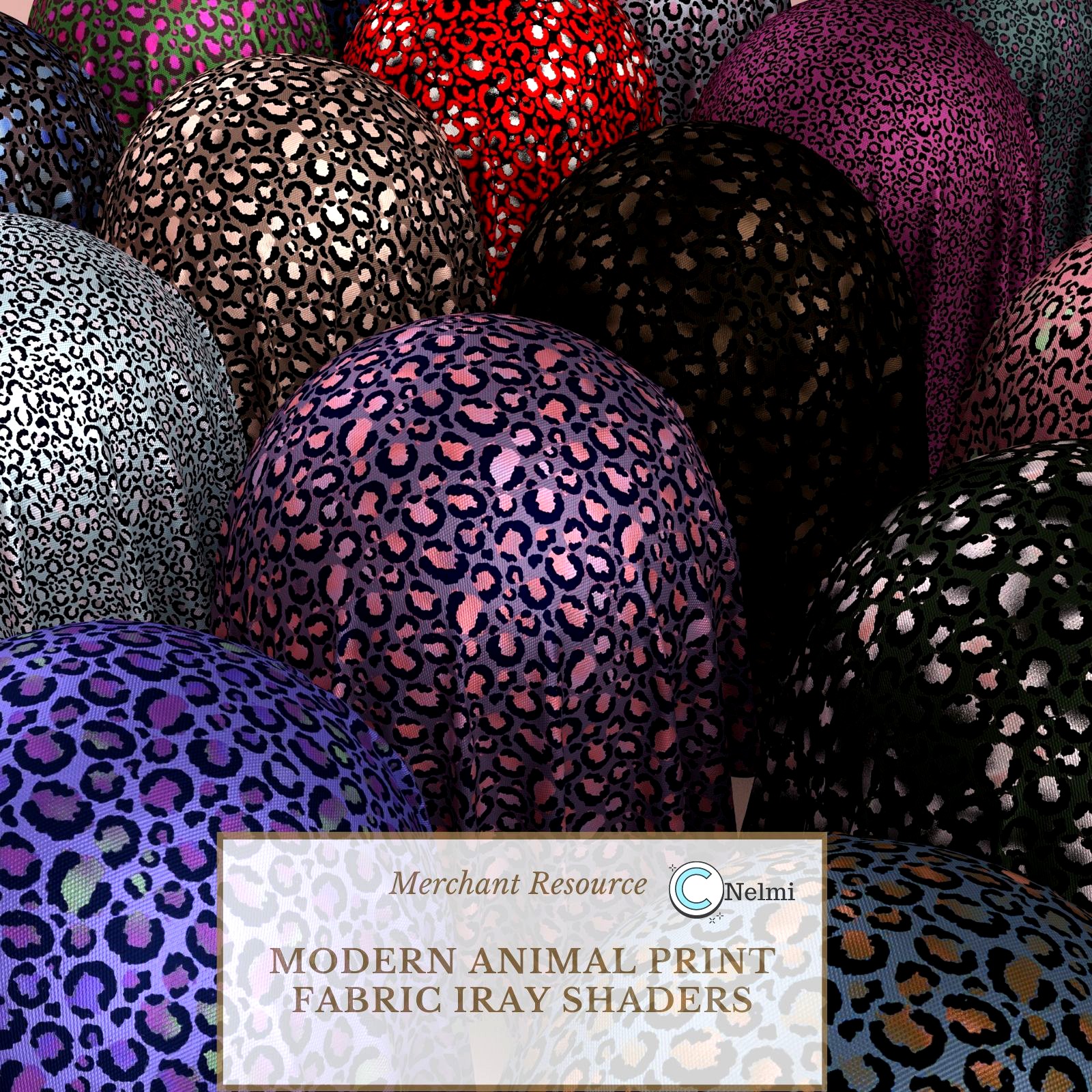 Modern Animal Print Fabric Iray Shaders