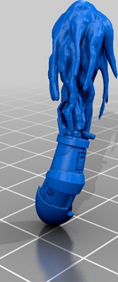 Space Warrior Right arm Throwing a Fireball!