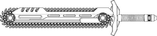 Chainsword- 1.7 Inch/43mm Overall Length