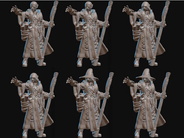 Elf Wizard Miniature (Variants)