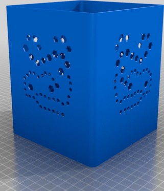 Simple Square E14 Lampshade desk table lamp (remixed with Hexagons)