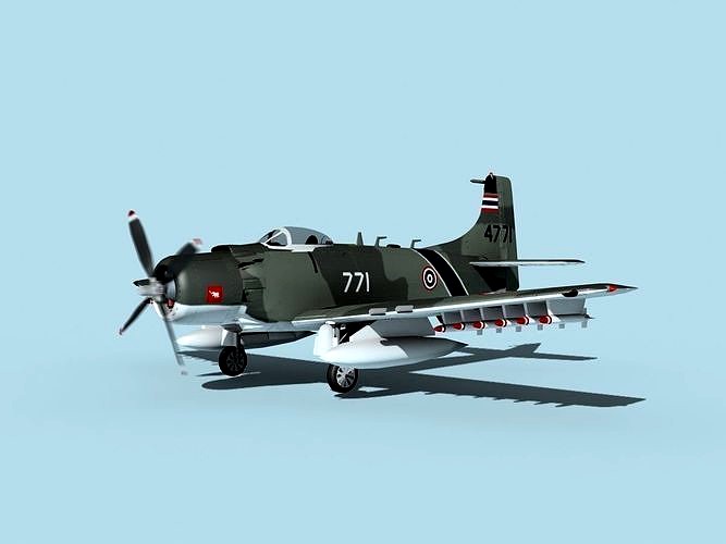 Douglas A-1H Skyraider Thai AF