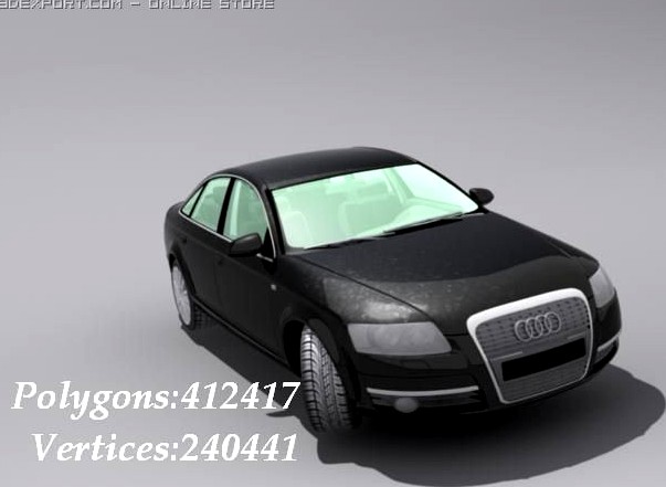 Audi A6   medium poly 3D Model